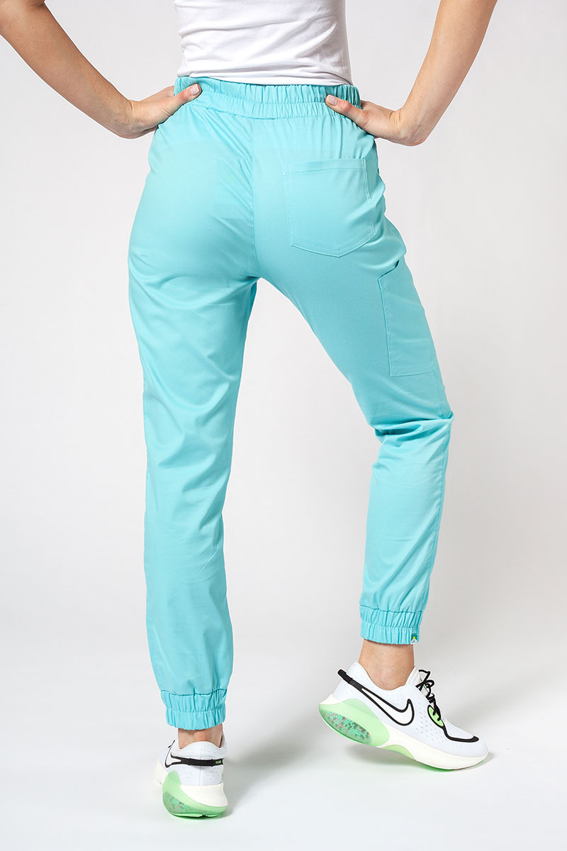 Spodnie medyczne damskie Sunrise Uniforms Active Air jogger aqua-1
