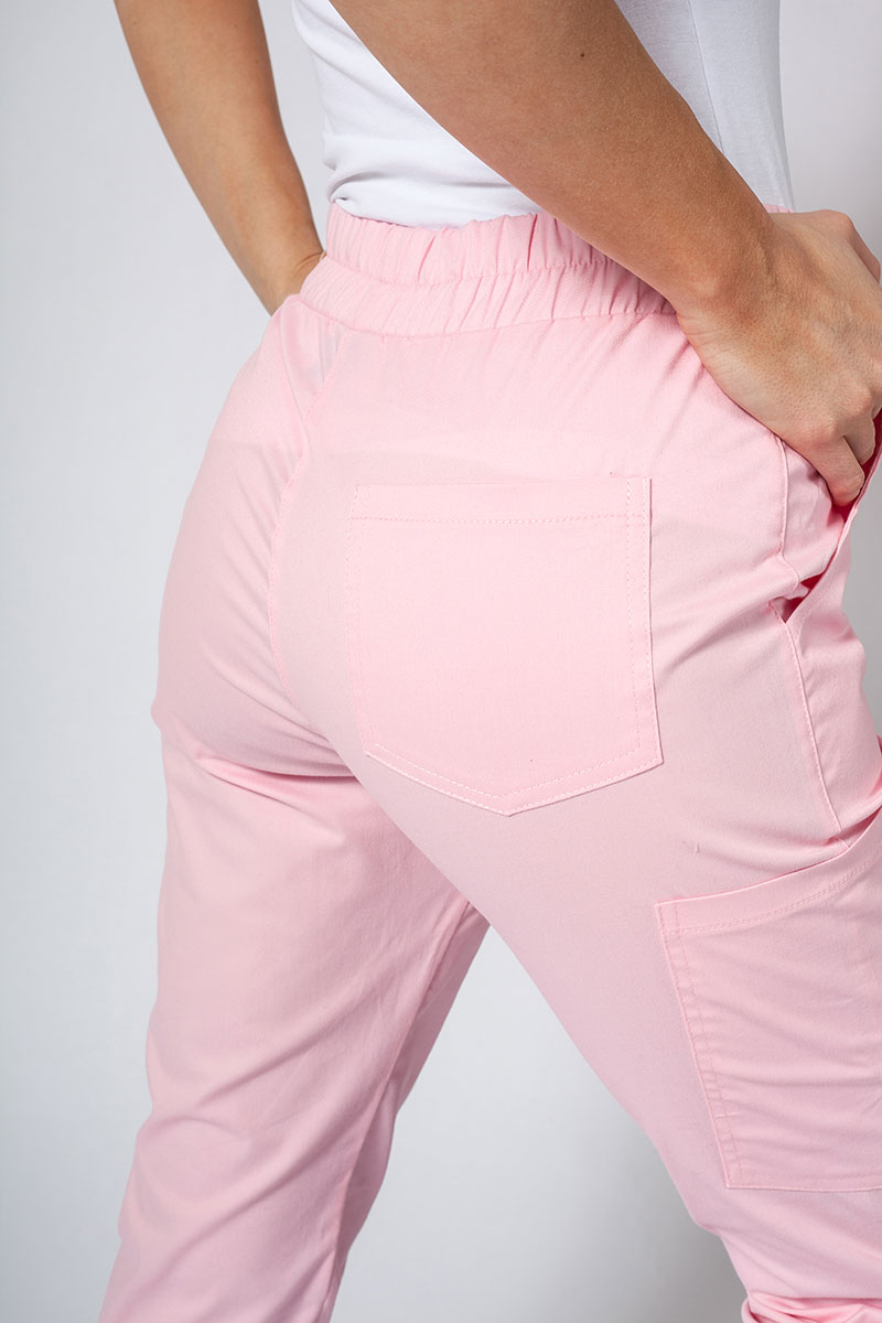 Spodnie medyczne damskie Sunrise Uniforms Active Air jogger różowe-3