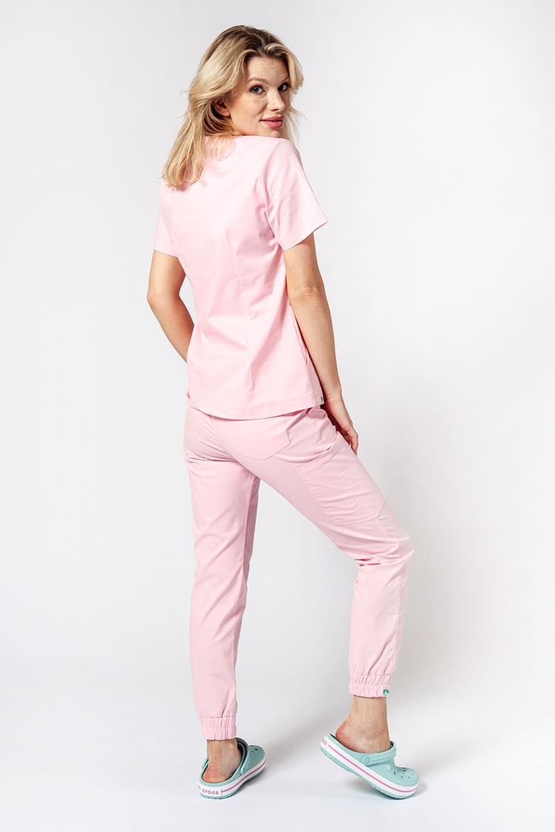 Bluza medyczna damska Sunrise Uniforms Active Bloom różowa-4