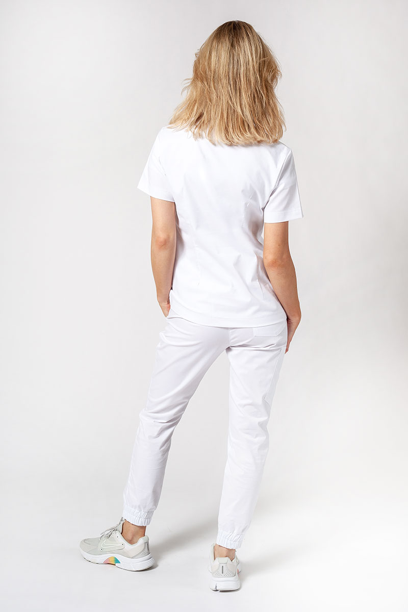 Bluza medyczna damska Sunrise Uniforms Active Bloom biała-5