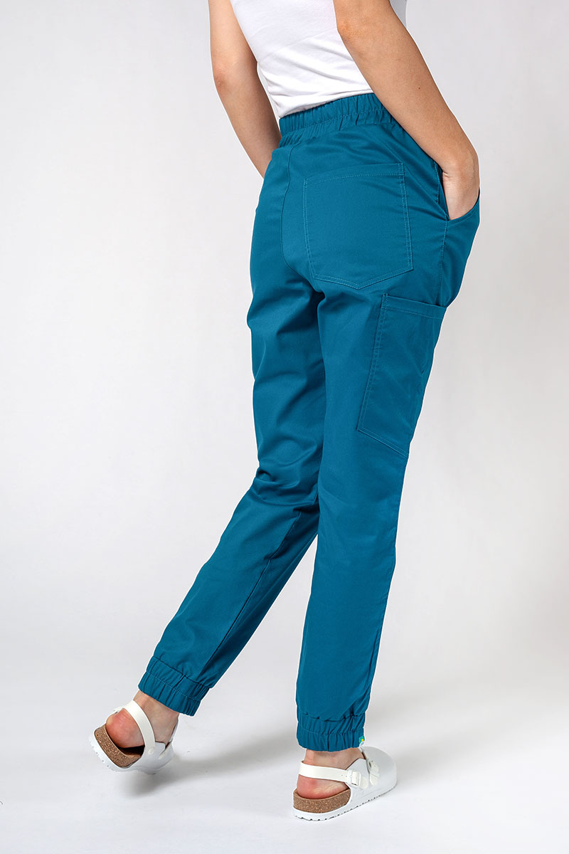 Spodnie medyczne damskie Sunrise Uniforms Active Air jogger karaibski błękit-1