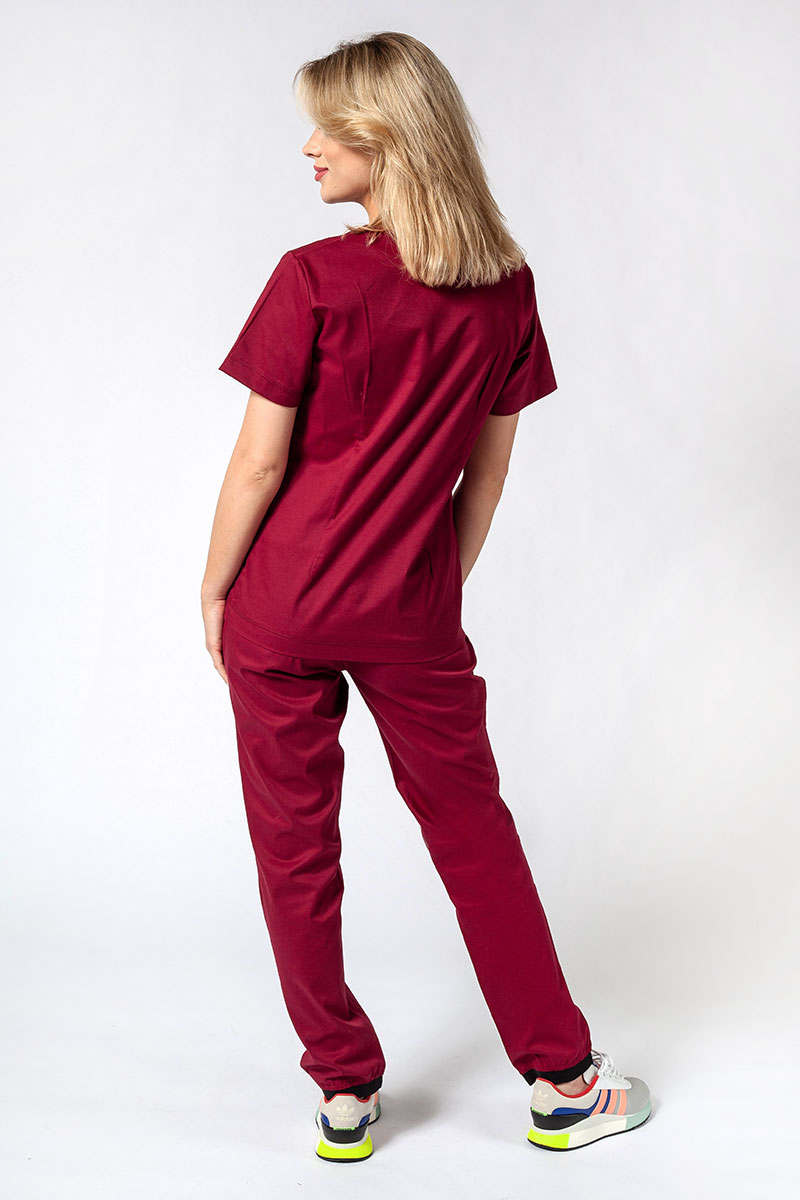 Spodnie medyczne damskie Sunrise Uniforms Active Loose wiśniowe-7