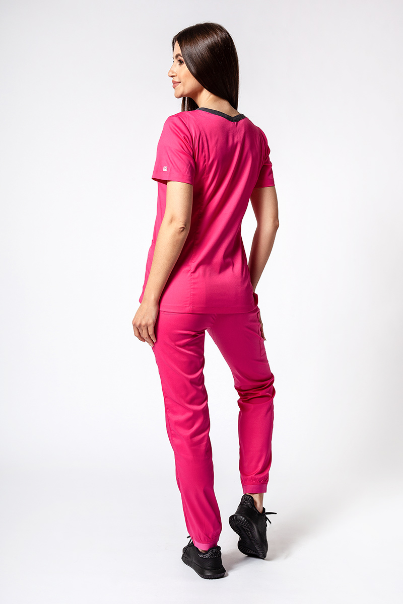 Bluza medyczna damska Maevn Matrix Contrast różowa-3