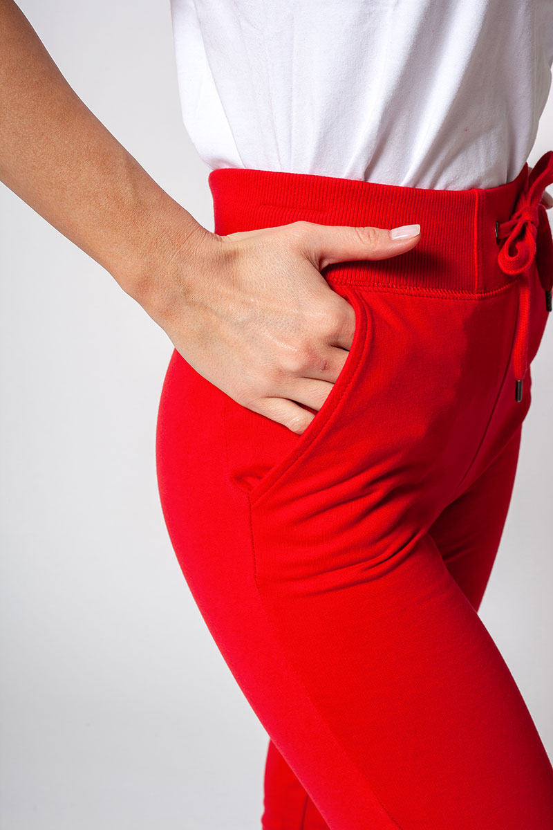 Spodnie damskie dresowe Malfini Rest czerwone-5