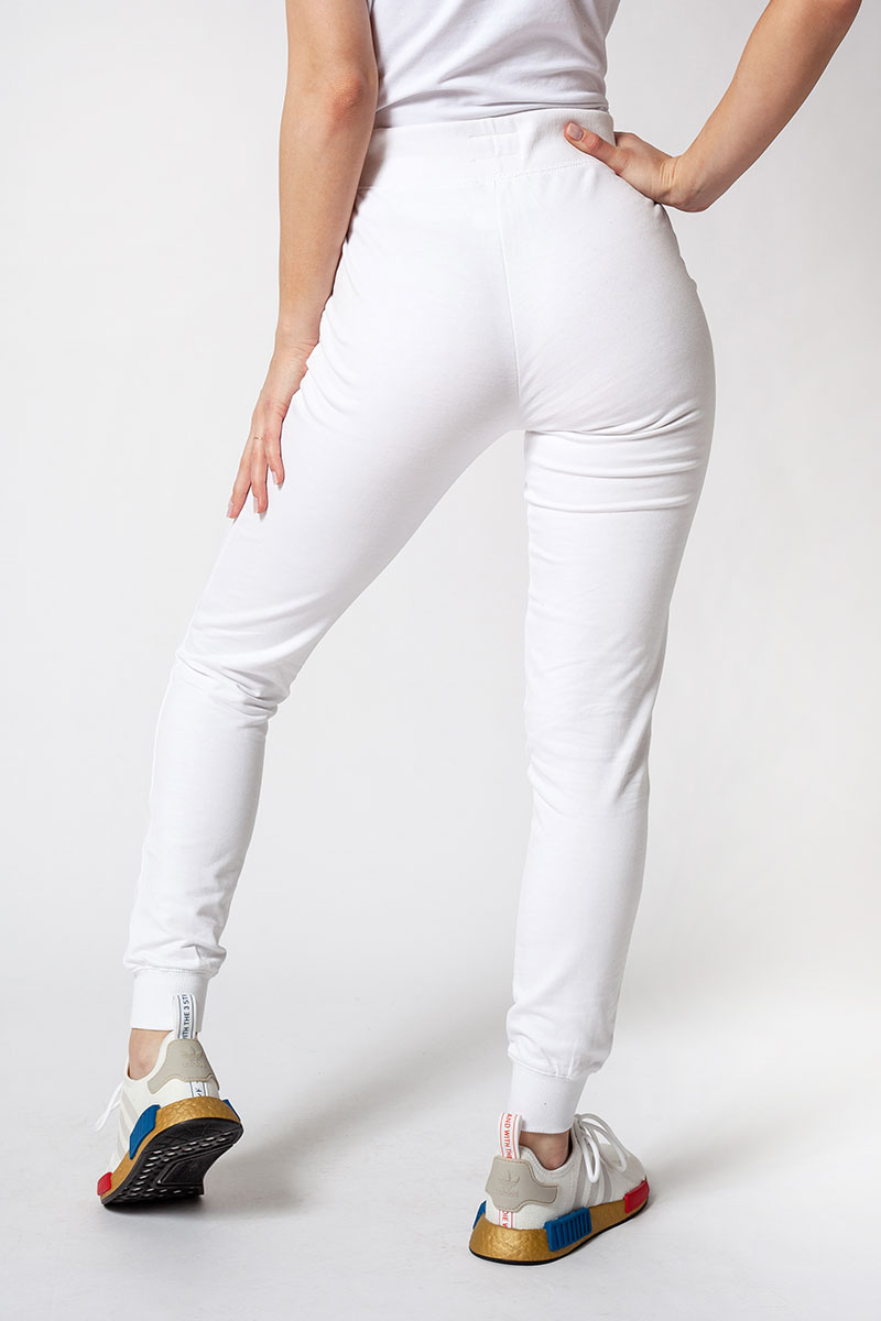 Spodnie damskie dresowe Malfini Rest białe-2