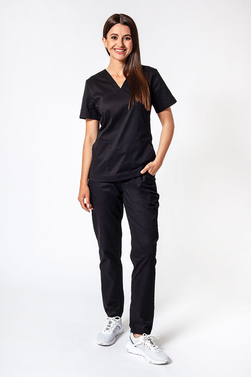 Spodnie medyczne damskie Sunrise Uniforms Active Loose czarne-6