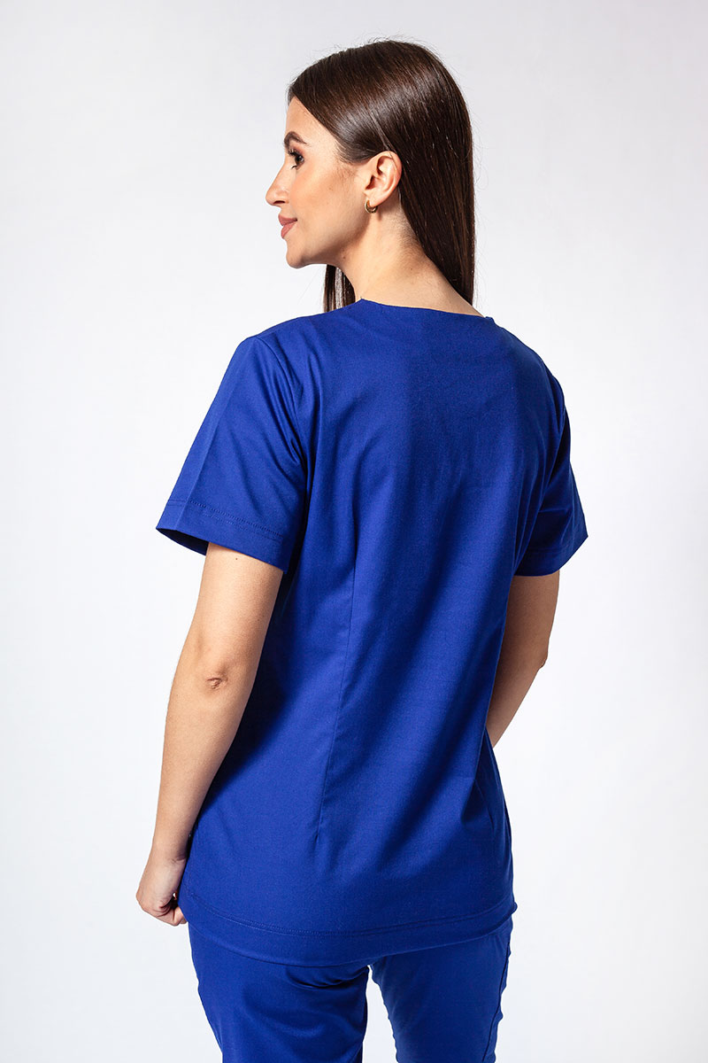 Bluza medyczna damska Sunrise Uniforms Active Bloom granatowa-1