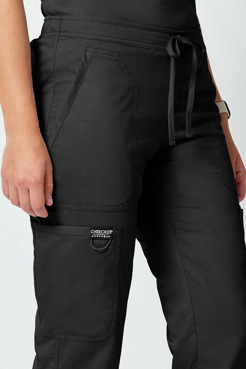 Spodnie medyczne damskie Cherokee Revolution Flare Leg czarne-2