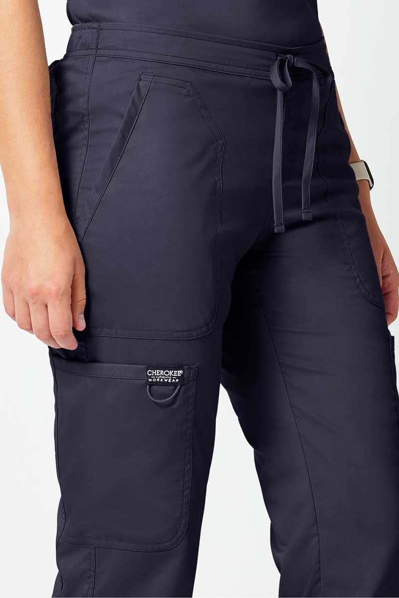 Spodnie medyczne damskie Cherokee Revolution Flare Leg szare-3