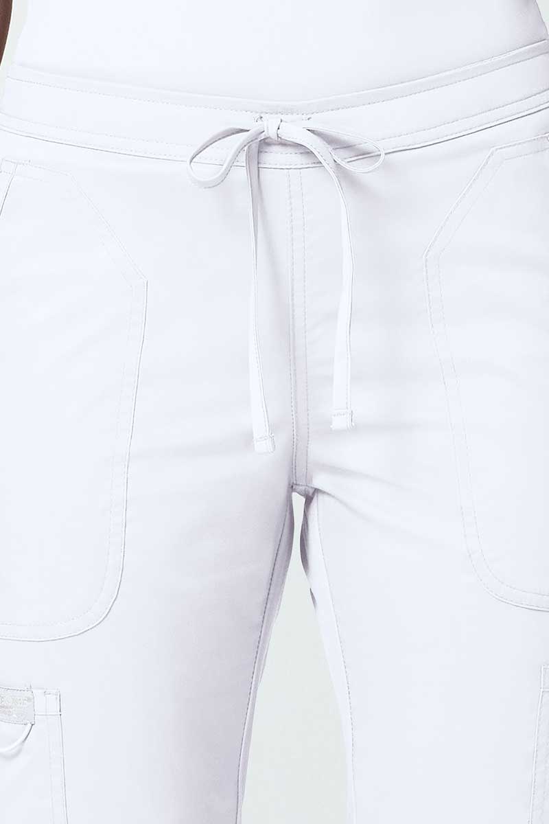 Spodnie medyczne damskie Cherokee Revolution Flare Leg białe-2