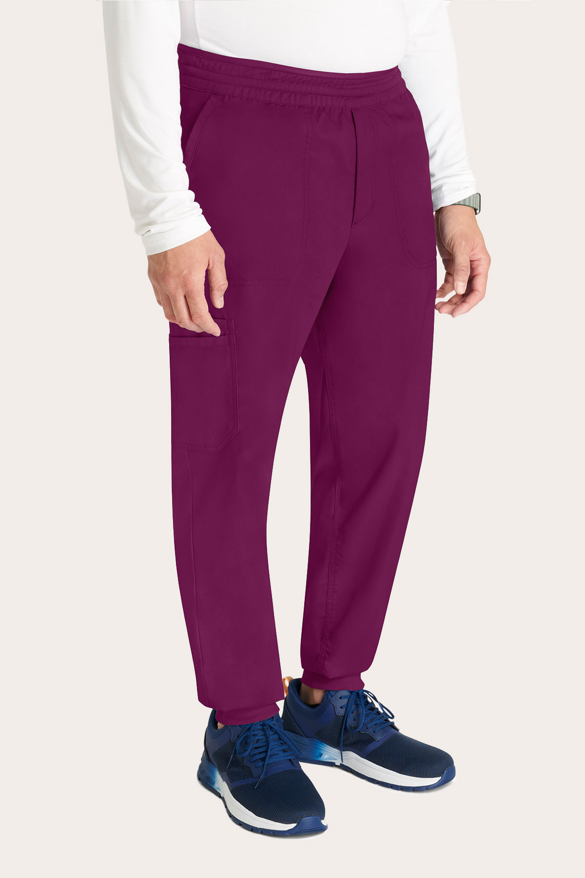Spodnie medyczne męskie Cherokee Revolution Jogger wiśniowe-2
