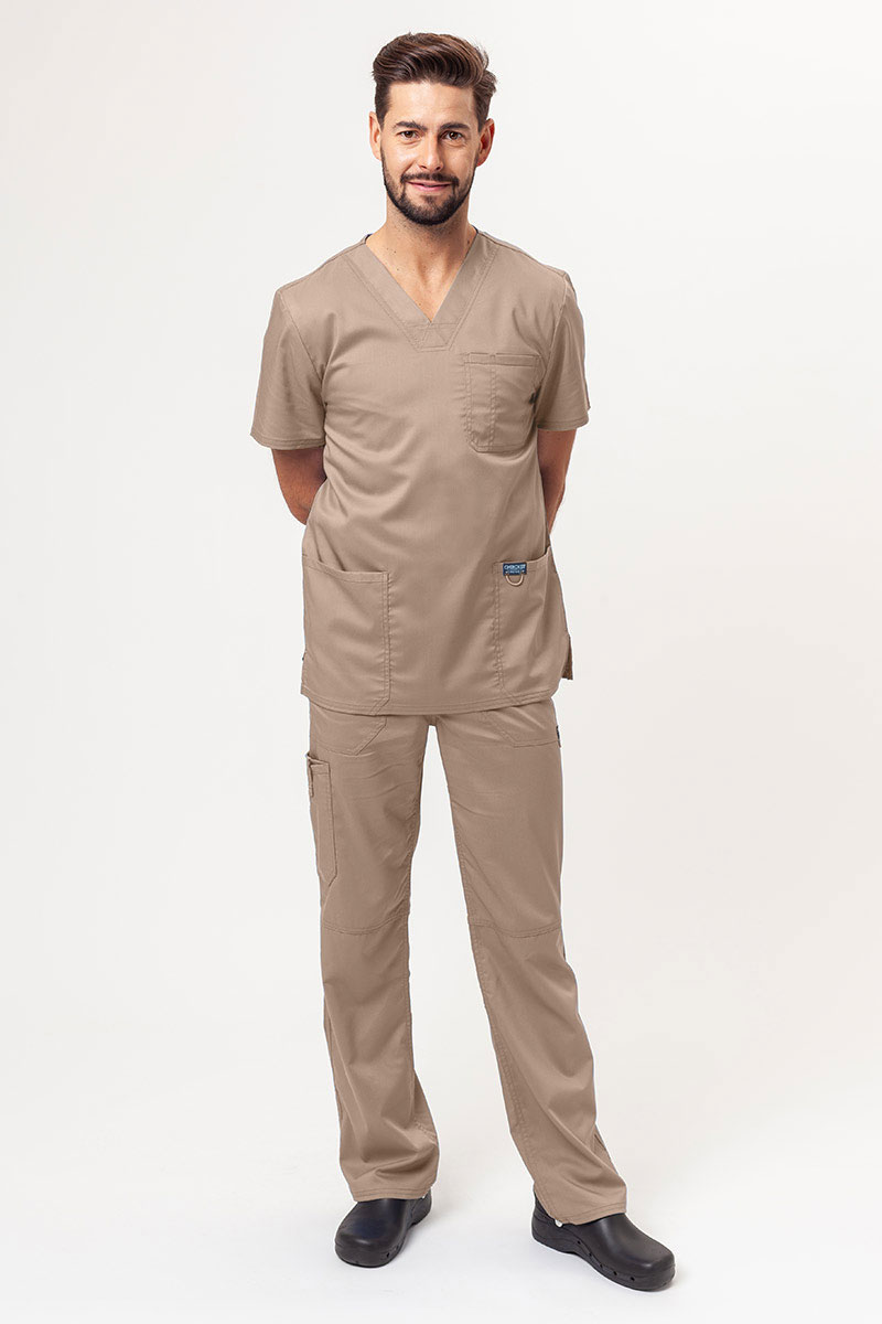 Bluza medyczna męska Cherokee Revolution V-neck Men beżowa-4