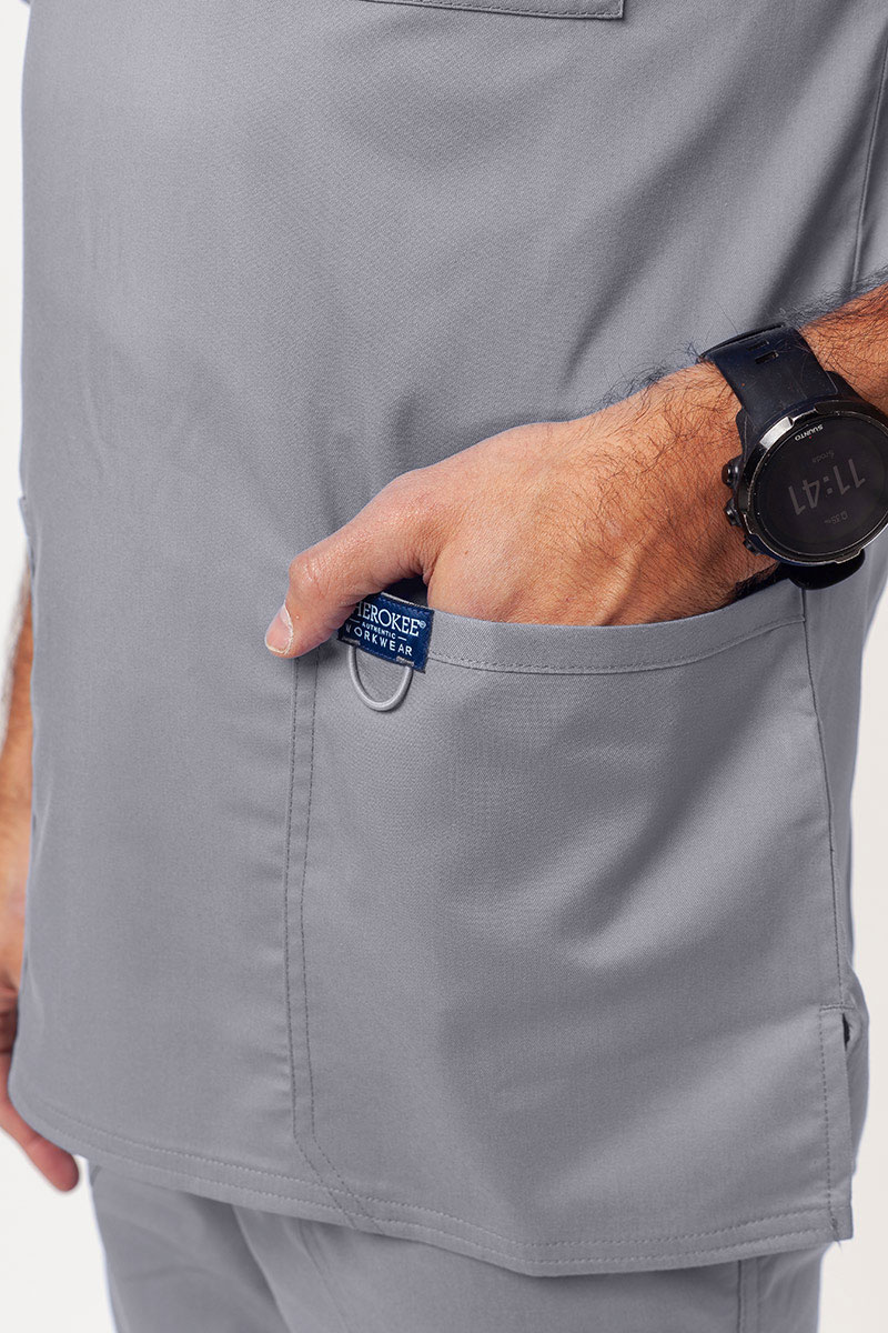 Bluza medyczna męska Cherokee Revolution V-neck Men popielata-3