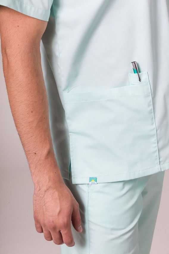Komplet medyczny męski Sunrise Uniforms miętowy (z bluzą uniwersalną)-5