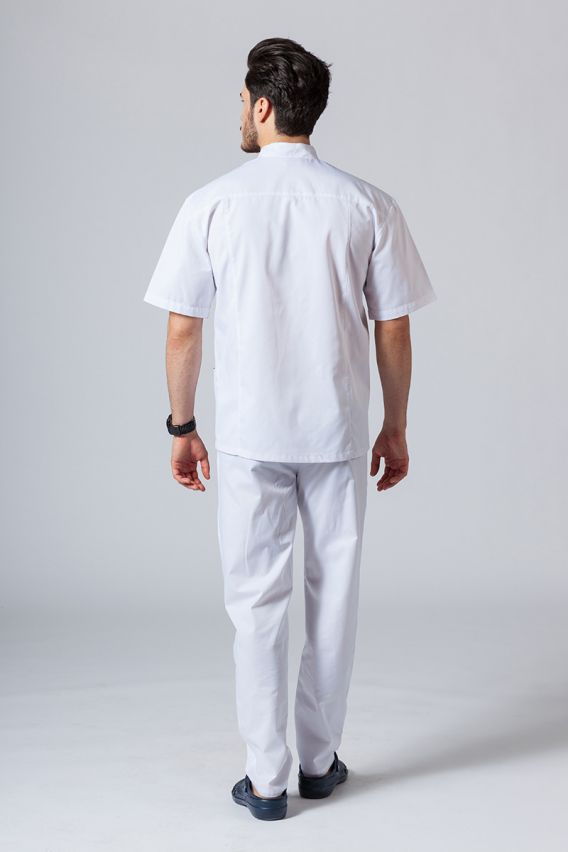 Koszula/bluza medyczna męska ze stójką biała-2