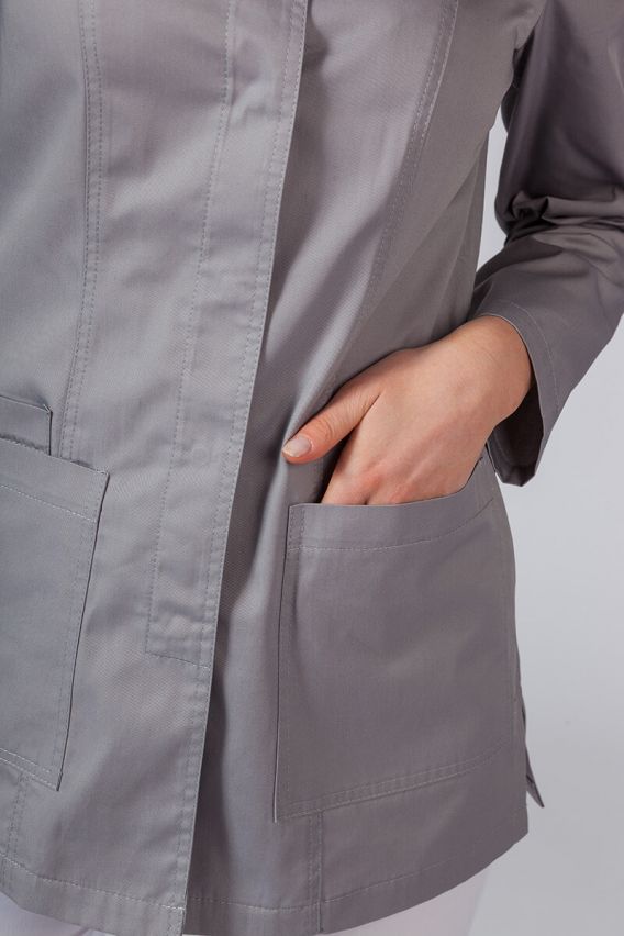 Fartuch medyczny damski Sunrise Uniforms krótki z długim rękawem (kryte napy)-4