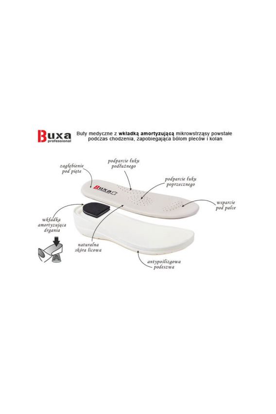 Obuwie medyczne Buxa model Professional MED30 beżowe-6