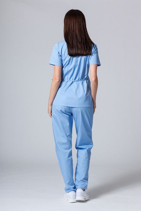 Fartuszek/bluza damska wiązana Sunrise Uniforms niebieska-4