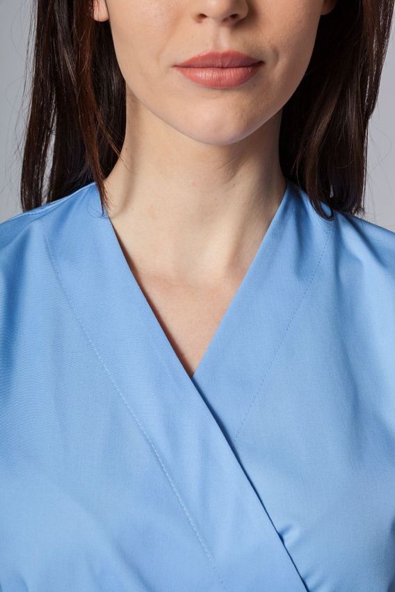 Fartuszek/bluza damska wiązana Sunrise Uniforms niebieska-5