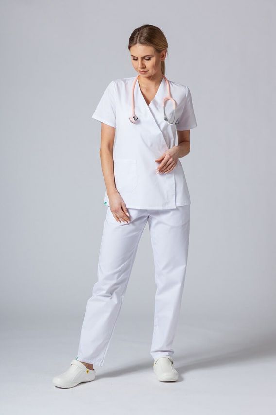 Fartuszek/bluza damska wiązana Sunrise Uniforms biała-3