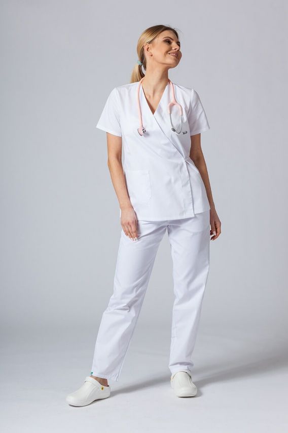 Fartuszek/bluza damska wiązana Sunrise Uniforms biała-4
