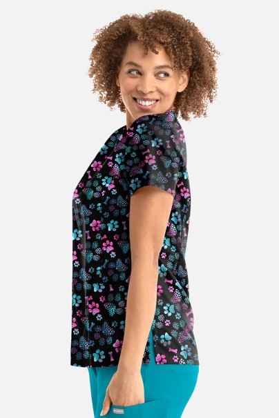 Kolorowa bluza damska Maevn Prints Ombre Paws-2