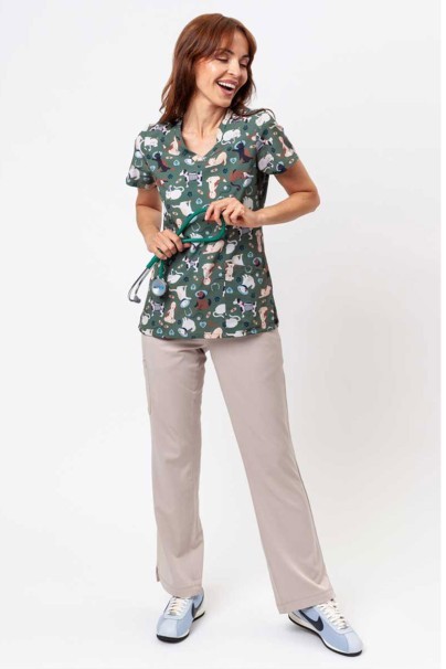 Kolorowa bluza damska Maevn Prints Cuddly Checkup-2