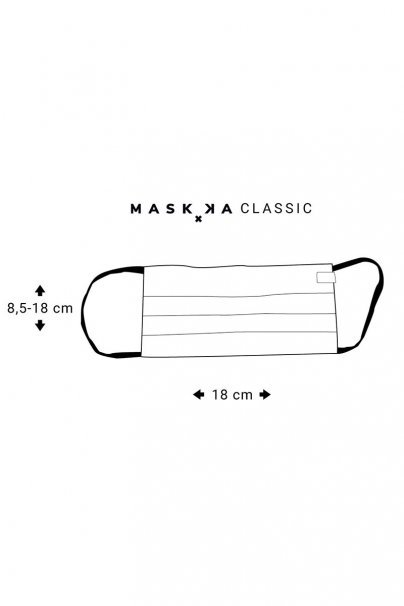 Maska ochronna Classic, 2-warstwowa z kieszonką na filtr (100% bawełna), unisex, granatowa + wzór-4