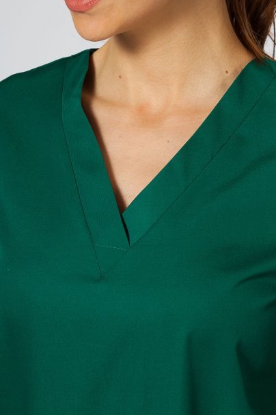 Komplet medyczny Sunrise Uniforms butelkowa zieleń (z bluzą taliowaną)-5