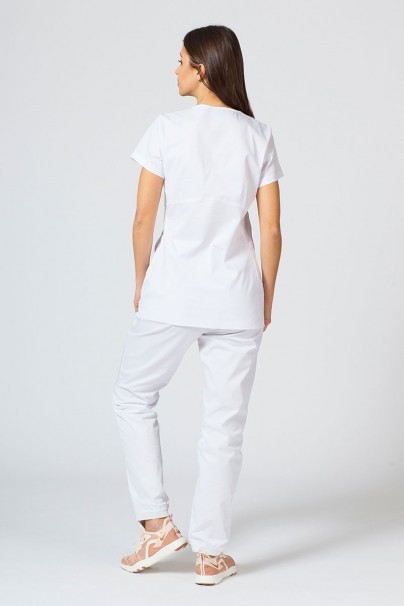 Komplet medyczny Sunrise Uniforms Active biały (z bluzą Kangaroo - elastic)-1
