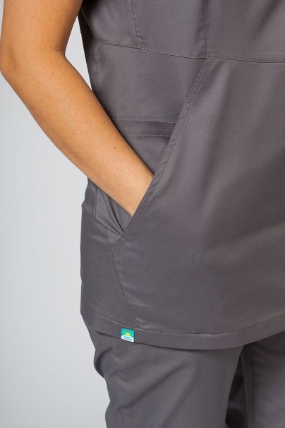 Komplet medyczny Sunrise Uniforms Active szary (z bluzą Kangaroo - elastic)-6