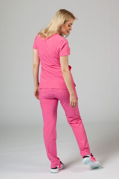 Spodnie damskie Adar Uniforms Skinny Leg Cargo różowe-3