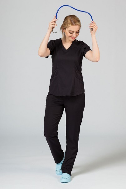 Spodnie damskie Adar Uniforms Leg Yoga czarne-3