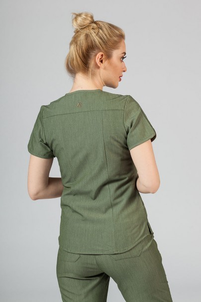 Komplet medyczny Adar Uniforms Yoga oliwkowy (z bluzą Modern - elastic)-3