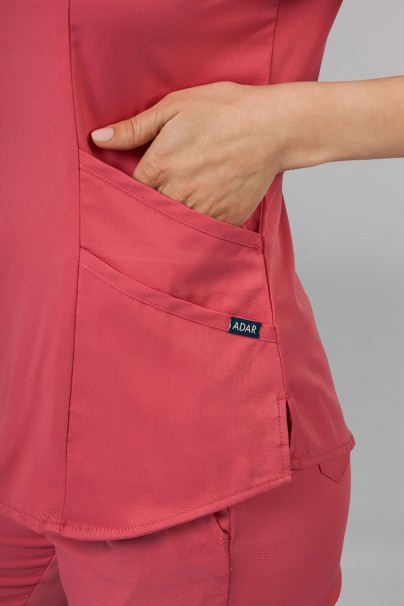 Komplet medyczny Adar Uniforms Yoga różowy (z bluzą Modern - elastic)-5