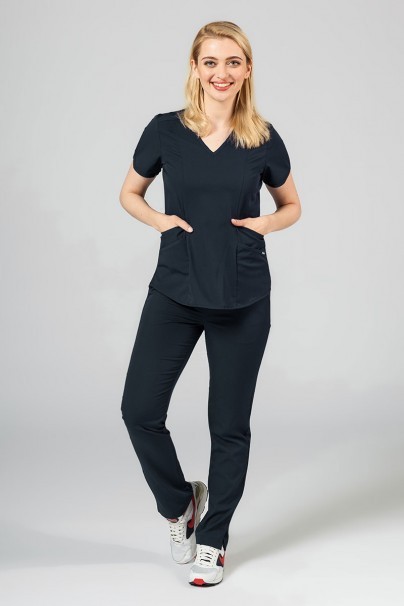 Komplet medyczny Adar Uniforms Yoga ciemny granat (z bluzą Modern - elastic)-2