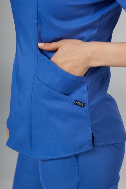 Komplet medyczny Adar Uniforms Yoga klasyczny błękit (z bluzą Modern - elastic)-5
