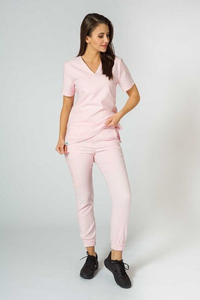 Spodnie medyczne damskie Sunrise Uniforms Premium Chill jogger pastelowy róż-4