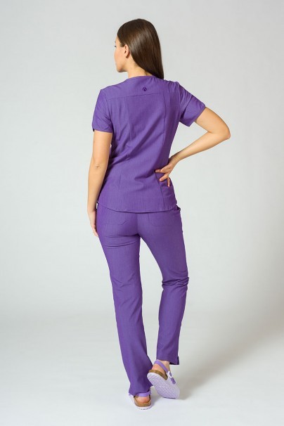 Spodnie damskie Adar Uniforms Leg Yoga fioletowe-4