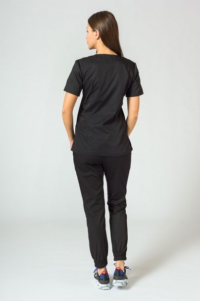 Komplet medyczny Sunrise Uniforms Basic Jogger czarny (ze spodniami Easy)-1