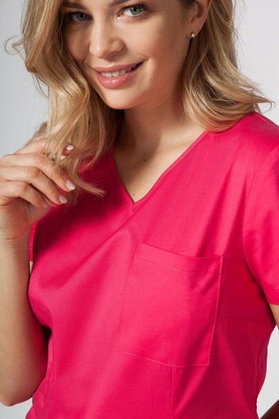 Komplet medyczny damski Sunrise Uniforms Active II (bluza Fit, spodnie Loose) malinowy-4