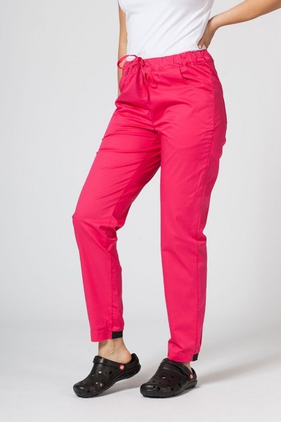 Komplet medyczny damski Sunrise Uniforms Active II (bluza Fit, spodnie Loose) malinowy-7