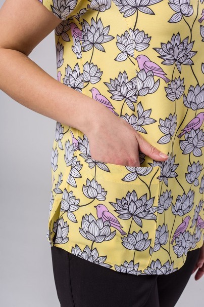 Kolorowa bluza damska Maevn Prints ptaki w kwiatach-5