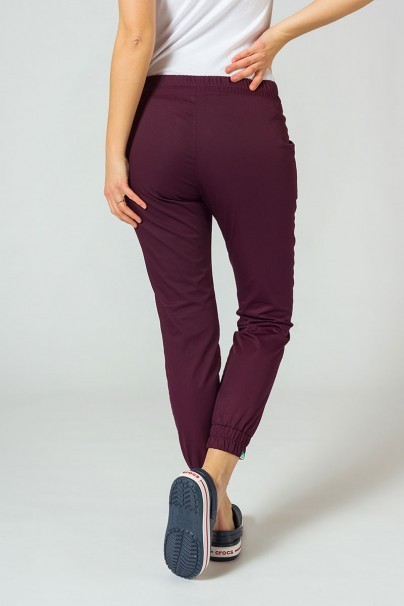 Komplet medyczny damski Sunrise Uniforms Basic Jogger (bluza Light, spodnie Easy) burgundowy-5