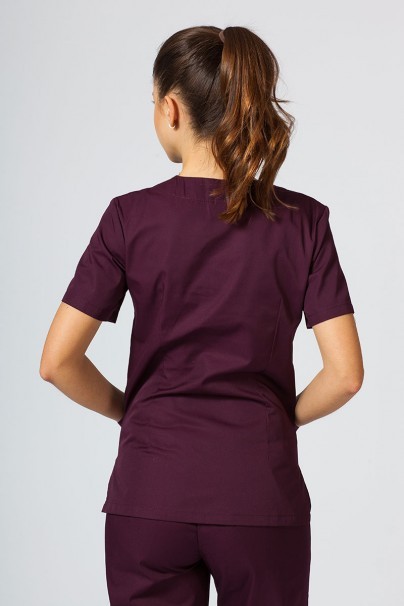 Komplet medyczny damski Sunrise Uniforms Basic Jogger (bluza Light, spodnie Easy) burgundowy-2