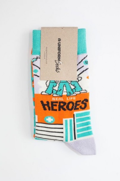 Kolorowe skarpetki Real Life Heroes - UniformSocks-3