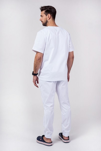 Komplet medyczny męski Sunrise Uniforms Active Men (bluza Flex, spodnie Flow jogger) biały-2