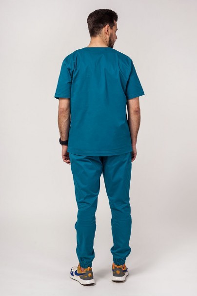 Komplet medyczny męski Sunrise Uniforms Active Men (bluza Flex, spodnie Flow jogger) karaibski błękit-2