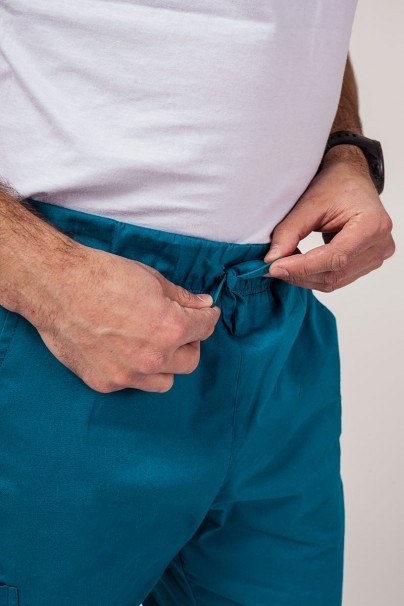 Komplet medyczny męski Sunrise Uniforms Active Men (bluza Flex, spodnie Flow jogger) karaibski błękit-10