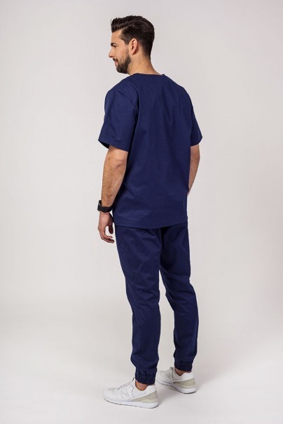 Komplet medyczny męski Sunrise Uniforms Active Men (bluza Flex, spodnie Flow jogger) ciemny granat-2